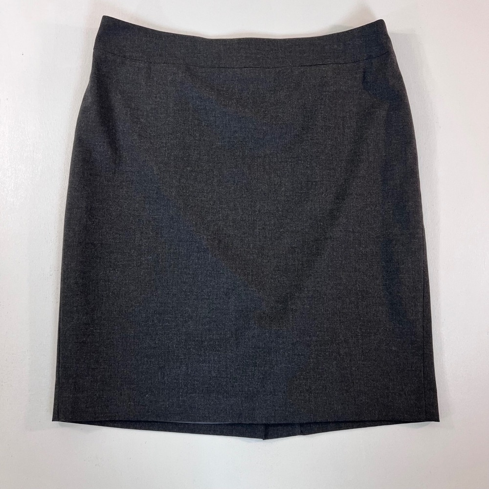 Jones New York SUITS Pencil Skirt 12 Charcoal Gray Stretch Career Workwear